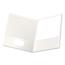 Oxford™ High Gloss Laminated Paperboard Folder, 100-Sheet Capacity, White, 25/Box Thumbnail 1