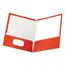 Oxford™ High Gloss Laminated Paperboard Folder, 100-Sheet Capacity, Red, 25/Box Thumbnail 1