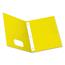 Oxford™ Twin-Pocket Folders with 3 Fasteners, Letter, 1/2" Capacity, Yellow, 25/Box Thumbnail 1