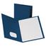 Oxford™ Twin Pocket Portfolio with Fasteners, 8 1/2" x 11", Blue, 10/PK Thumbnail 1