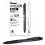 Pentel® EnerGel-X Retractable Roller Gel Pen, 1mm, Trans Black Barrel, Black Ink, Dozen Thumbnail 1