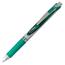 Pentel® EnerGel RTX Retractable Liquid Gel Pen, .7mm, Black/Gray Barrel, Green Ink Thumbnail 1