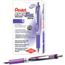 Pentel® Energel® Deluxe Retractable Gel Pens, Metal Tip, Violet Ink, Dozen Thumbnail 1