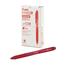 Pentel® EnerGel-X Retractable Roller Gel Pen, .5mm, Red Barrel/Ink, Dozen Thumbnail 1