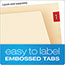 Pendaflex® Laminate Spine Shelf File Folder, Straight Tab, 11 pt Manila, Letter, 100/Box Thumbnail 4