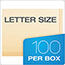 Pendaflex® Laminate Spine Shelf File Folder, Straight Tab, 11 pt Manila, Letter, 100/Box Thumbnail 2