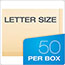 Pendaflex® Laminated Spine End Tab Folder with 2 Fastener, 11 pt Manila, Letter, 50/Box Thumbnail 2