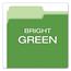 Pendaflex® Colored File Folders, 1/3 Cut Top Tab, Letter, Green/Light Green, 100/Box Thumbnail 4