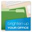 Pendaflex® Colored File Folders, 1/3 Cut Top Tab, Letter, Green/Light Green, 100/Box Thumbnail 6