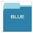 Pendaflex Colored File Folders, 1/3 Cut Top Tab, Letter, Blue/Light Blue, 100/Box Thumbnail 4