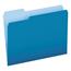Pendaflex Colored File Folders, 1/3 Cut Top Tab, Letter, Blue/Light Blue, 100/Box Thumbnail 1