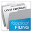 Pendaflex® Colored File Folders, 1/3 Cut Top Tab, Letter, Gray/Light Gray, 100/Box Thumbnail 5