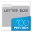 Pendaflex Colored File Folders, 1/3 Cut Top Tab, Letter, Gray/Light Gray, 100/Box Thumbnail 5