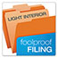 Pendaflex® Colored File Folders, 1/3 Cut Top Tab, Letter, Orange/Light Orange, 100/Box Thumbnail 5