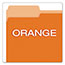 Pendaflex® Colored File Folders, 1/3 Cut Top Tab, Letter, Orange/Light Orange, 100/Box Thumbnail 4
