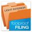 Pendaflex® Colored File Folders, 1/3 Cut Top Tab, Letter, Orange/Light Orange, 100/Box Thumbnail 2