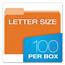 Pendaflex® Colored File Folders, 1/3 Cut Top Tab, Letter, Orange/Light Orange, 100/Box Thumbnail 5