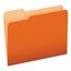 Pendaflex® Colored File Folders, 1/3 Cut Top Tab, Letter, Orange/Light Orange, 100/Box Thumbnail 1