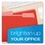 Pendaflex® Colored File Folders, 1/3 Cut Top Tab, Letter, Red/Light Red, 100/Box Thumbnail 6