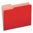 Pendaflex® Colored File Folders, 1/3 Cut Top Tab, Letter, Red/Light Red, 100/Box Thumbnail 1