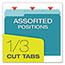 Pendaflex® Colored File Folders, 1/3 Cut Top Tab, Letter, Teal/Light Teal, 100/Box Thumbnail 6