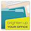 Pendaflex® Colored File Folders, 1/3 Cut Top Tab, Letter, Teal/Light Teal, 100/Box Thumbnail 2