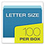 Pendaflex® Colorful File Folders, Straight Cut, Top Tab, Letter, Blue/Light Blue, 100/Box Thumbnail 3
