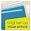 Pendaflex® Colorful File Folders, Straight Cut, Top Tab, Letter, Blue/Light Blue, 100/Box Thumbnail 2