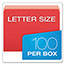 Pendaflex® Colorful File Folders, Straight Cut, Top Tab, Letter, Red/Light Red, 100/Box Thumbnail 3