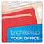 Pendaflex® Colorful File Folders, Straight Cut, Top Tab, Letter, Red/Light Red, 100/Box Thumbnail 2