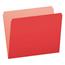 Pendaflex® Colorful File Folders, Straight Cut, Top Tab, Letter, Red/Light Red, 100/Box Thumbnail 1