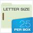 Pendaflex® Pressboard Folders, 2 Fasteners, 1" Expansion, 1/3 Cut, Letter, Green, 25/Box Thumbnail 12