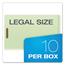 Pendaflex Pressboard End Tab Classification Folders, Legal, 1 Divider, Pale Green, 10/Box Thumbnail 7
