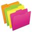 Pendaflex Glow File Folders, 1/3 Cut Top Tab, Letter, Assorted Colors, 24/Box Thumbnail 1