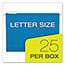 Pendaflex® Reinforced Hanging Folders, 1/5 Tab, Letter, Blue, 25/Box Thumbnail 4