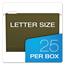 Pendaflex® Reinforced 2" Extra Capacity Hanging Folders, 1/5 Tab, Letter, Green, 25/Box Thumbnail 12