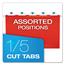 Pendaflex® Reinforced Hanging Folders, 1/5 Tab, Legal, Assorted, 25/Box Thumbnail 4