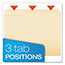 Pendaflex® CutLess File Folders, 1/3 Cut Top Tab, Letter, Manila, 100/Box Thumbnail 5