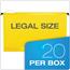 Pendaflex® SureHook Poly Laminate Hanging Folders, Legal, 1/5 Tab, Yellow, 20/Box Thumbnail 7