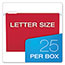 Pendaflex Essentials Colored Hanging Folders, 1/5 Tab, Letter, Red, 25/Box Thumbnail 4