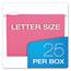 Pendaflex Essentials Colored Hanging Folders, 1/5 Tab, Letter, Pink, 25/Box Thumbnail 10