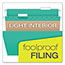 Pendaflex Essentials Colored Hanging Folders, 1/5 Tab, Letter, Aqua, 25/Box Thumbnail 2