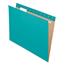 Pendaflex Essentials Colored Hanging Folders, 1/5 Tab, Letter, Aqua, 25/Box Thumbnail 1