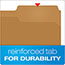 Pendaflex® Kraft Fastener Folders, 2 Fasteners, 1/3 Cut Tabs, Letter, 50/Box Thumbnail 4