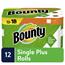 Bounty Paper Towels, Single Plus Rolls, White, 48 Sheets/Roll, 12 Rolls/CT Thumbnail 1