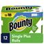 Bounty® Select-A-Size Paper Towels, Single Plus Rolls, White, 74 Sheets/Roll, 12 Rolls/CT Thumbnail 1
