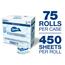 Charmin® Commercial Toilet Paper, Individually Wrapped, 450 Sheets Per Roll, 75 Rolls/Carton Thumbnail 1