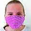 Pongs® Children's Cotton Face Mask, Washable, Pink Plaid Thumbnail 2