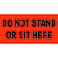 W.B. Mason Co. Vinyl Floor Adhesive Signage, "Do Not Sit or Stand Here", 12" x 6" Thumbnail 1