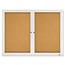 Quartet® Enclosed Bulletin Board, Natural Cork/Fiberboard, 48 x 36, Silver Aluminum Frame Thumbnail 3